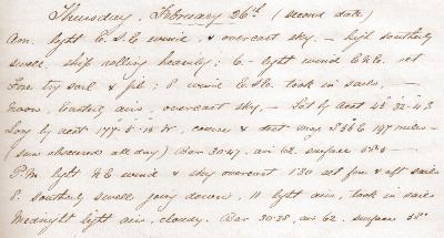 The fsecond 26 February 1880 journal entry